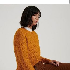 Lucky brand Quin chunky cable sweater M